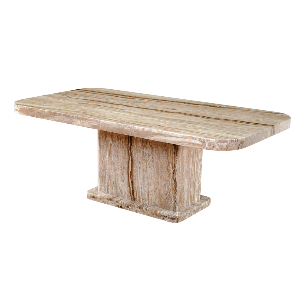 Azarshahr Travertine Rectangular Natural Marble Dining Table (8seater